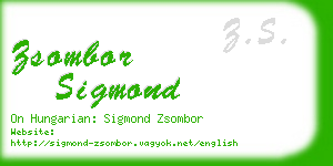 zsombor sigmond business card